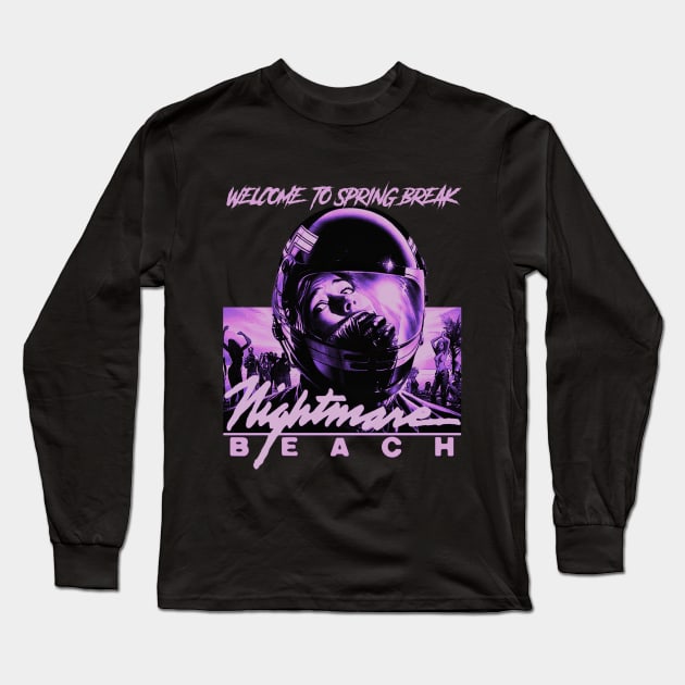 Nightmare Beach, Classic Horror (Version 1) Long Sleeve T-Shirt by The Dark Vestiary